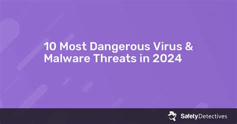 9 Most Dangerous Virus & Malware Threats in 2024.